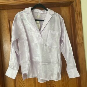 Pilcro Lilac Satin Blouse
